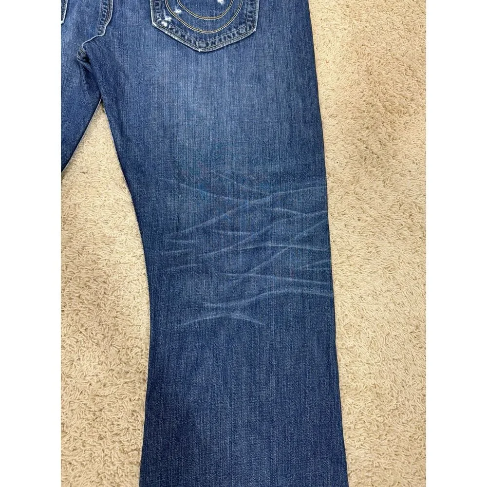 True Religion Mens Bobby Super T Jeans Thick Stitch Flap Pockets‎ Size 42 X 33